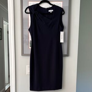 Calvin Klein Women's Navy Midi Dress. OFFICE TO PARTY! NWT never worn